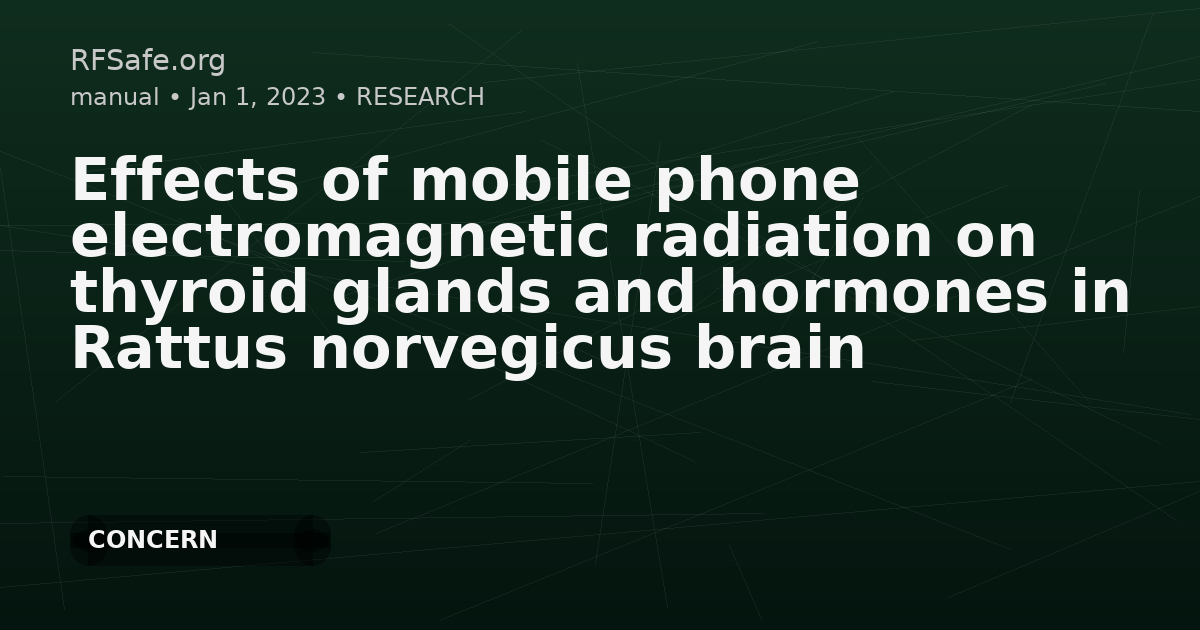 Effects of mobile phone electromagnetic radiation on thyroid glands and hormones in Rattus norvegicus brain