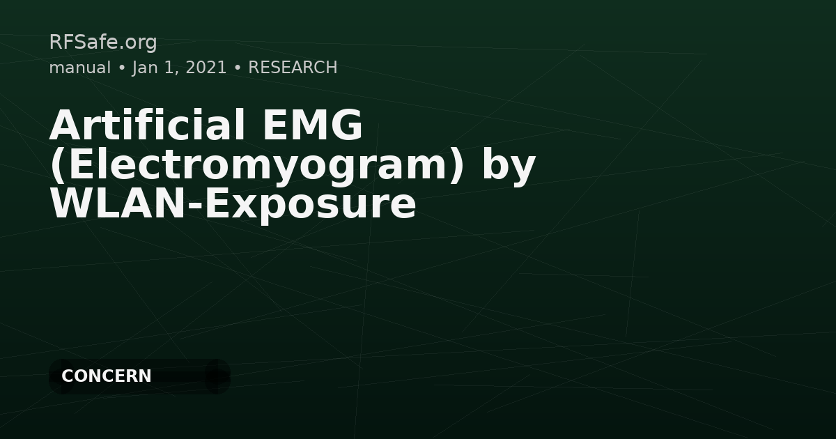 Artificial EMG (Electromyogram) by WLAN-Exposure