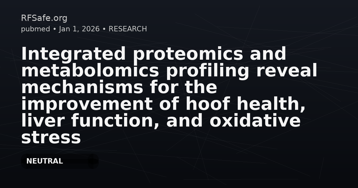 Integrated proteomics and metabolomics profiling reveal mechanisms for the improvement of hoof health, liver function, and oxidative stress in lactating dairy cows fed rumen-protected biotin.