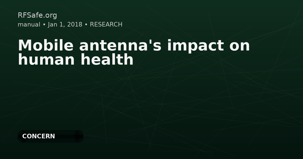 Mobile antenna's impact on human health