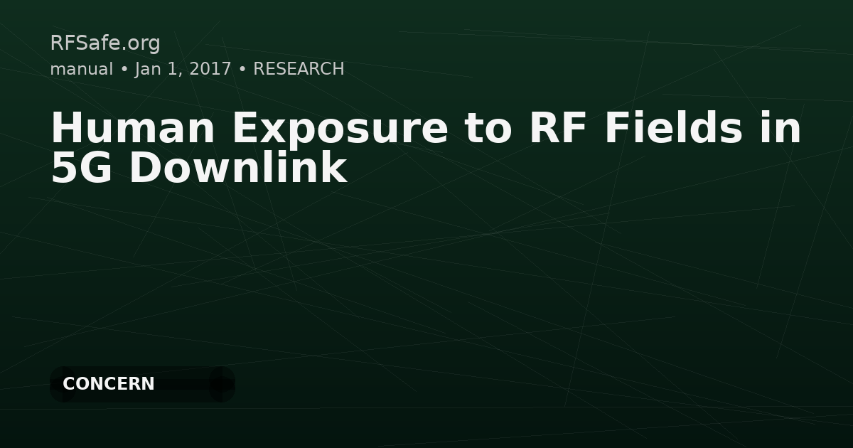 Human Exposure to RF Fields in 5G Downlink