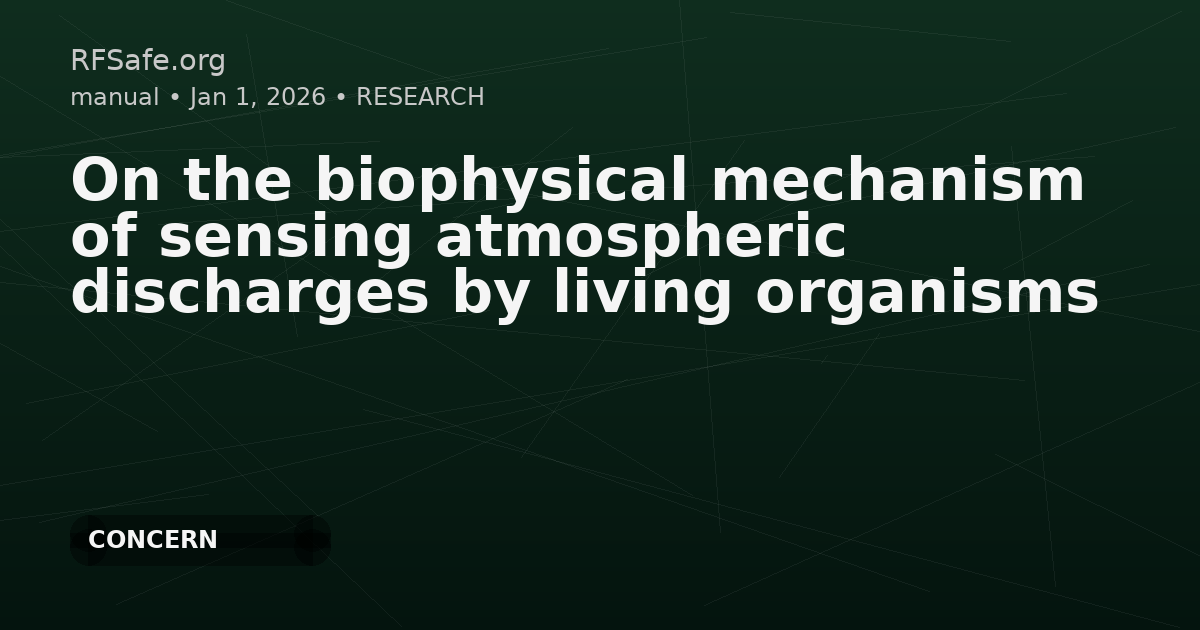 On the biophysical mechanism of sensing atmospheric discharges by living organisms