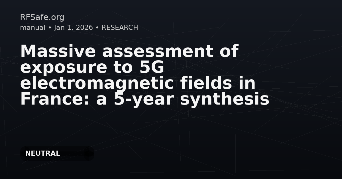 Massive assessment of exposure to 5G electromagnetic fields in France: a 5-year synthesis
