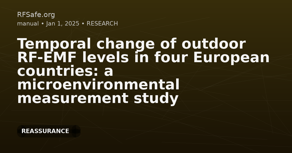 Temporal change of outdoor RF-EMF levels in four European countries: a microenvironmental measurement study