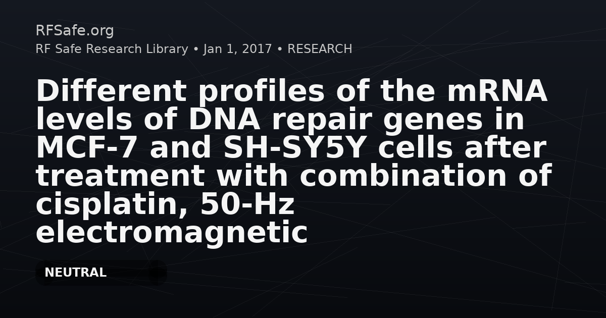 Different profiles of the mRNA levels of DNA repair genes in MCF-7 and ...