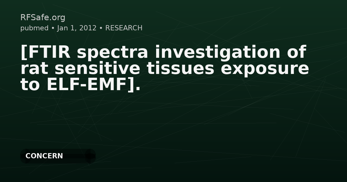 [FTIR spectra investigation of rat sensitive tissues exposure to ELF-EMF].