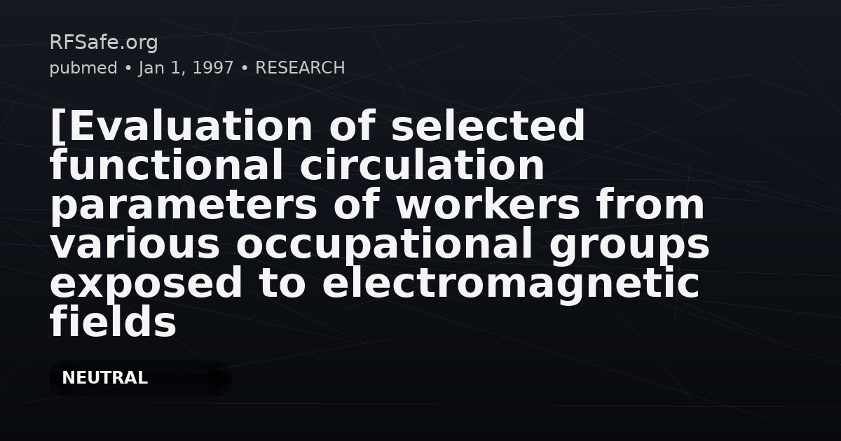 [Evaluation of selected functional circulation parameters of workers from various occupational groups exposed to electromagnetic fields of high frequency. III. 24-h monitoring of arterial blood pressure (ABP)].