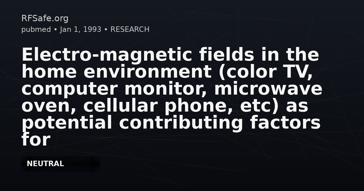 Electro-magnetic fields in the home environment (color TV, computer monitor, microwave oven, cellular phone, etc) as potential contributing factors for the induction of oncogen C-fos Ab1, oncogen C-fos Ab2, integrin alpha 5 beta 1 and development of cancer, as well as effects of microwave on amino acid composition of food and living human brain.
