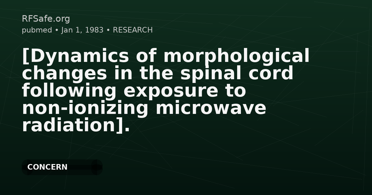 [Dynamics of morphological changes in the spinal cord following exposure to non-ionizing microwave radiation].