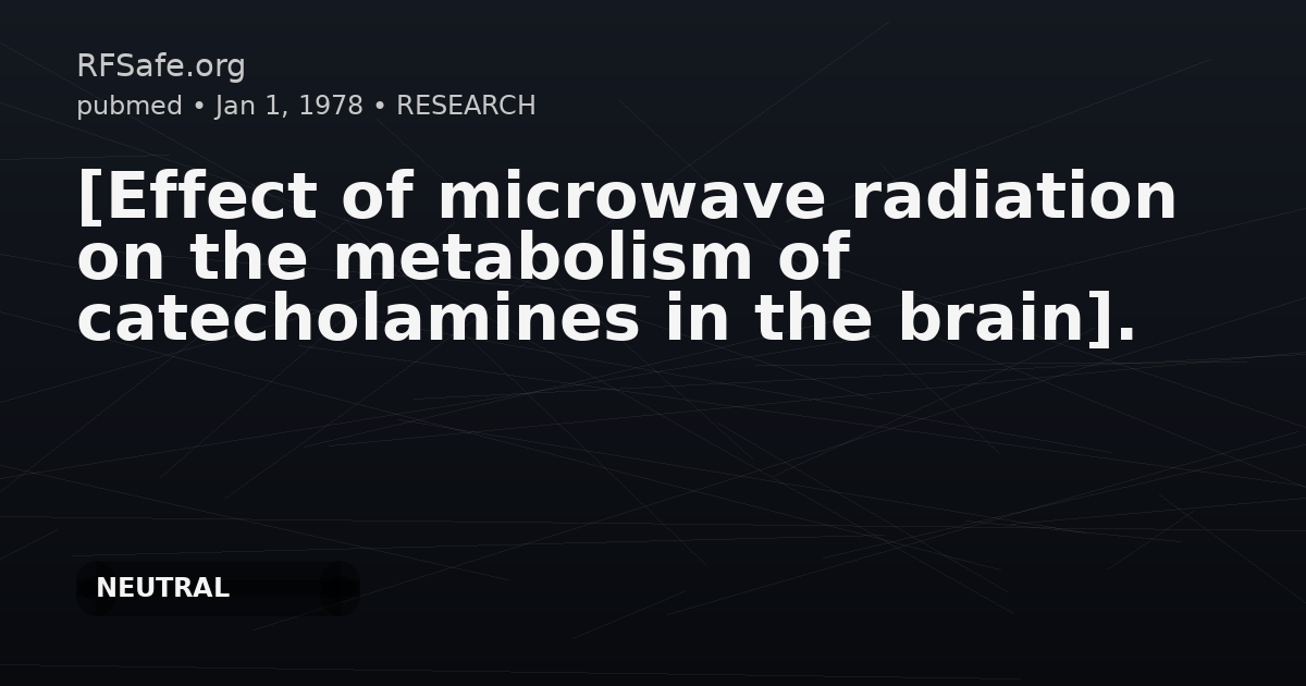 [Effect of microwave radiation on the metabolism of catecholamines in the brain].