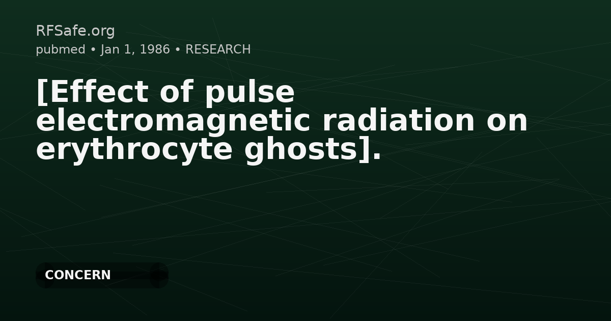 [Effect of pulse electromagnetic radiation on erythrocyte ghosts].