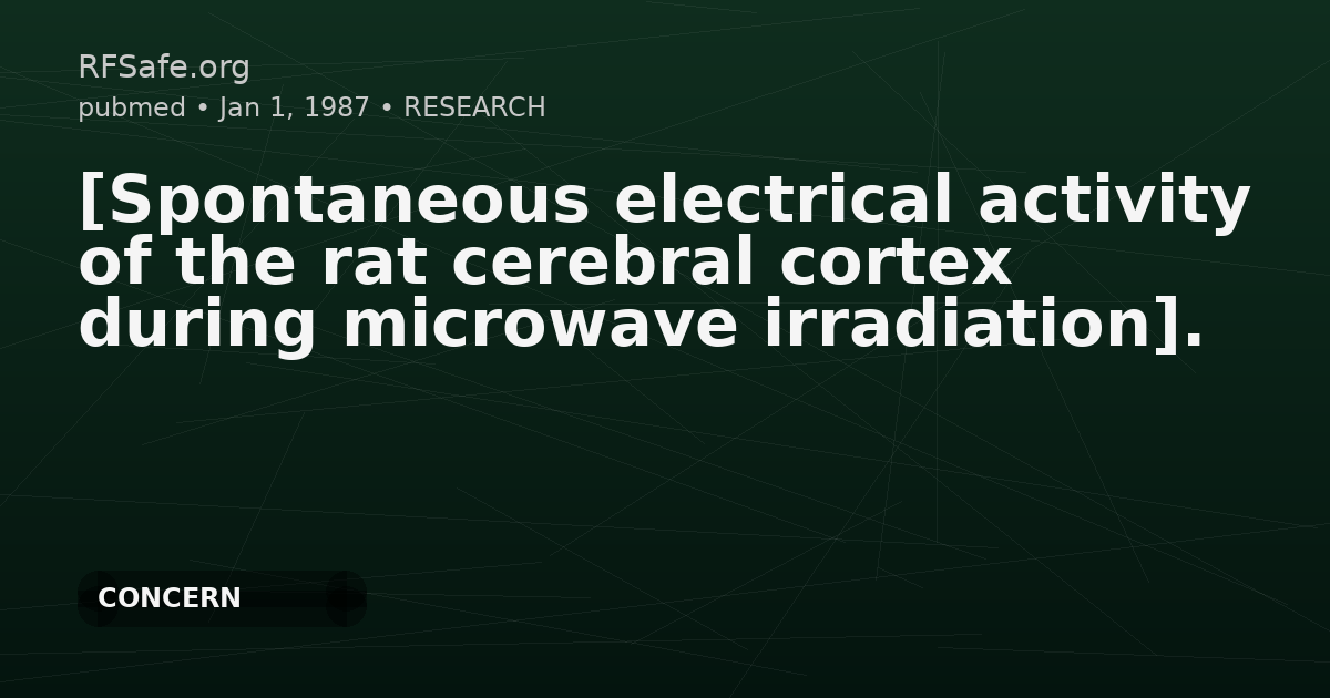 [Spontaneous electrical activity of the rat cerebral cortex during microwave irradiation].