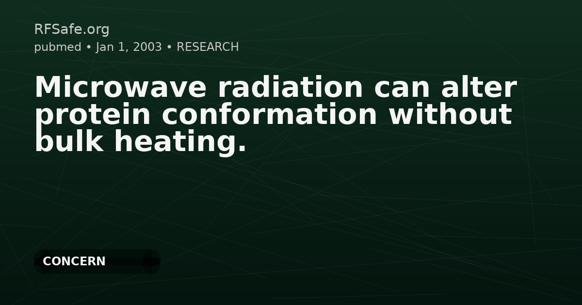 Microwave radiation can alter protein conformation without bulk heating.