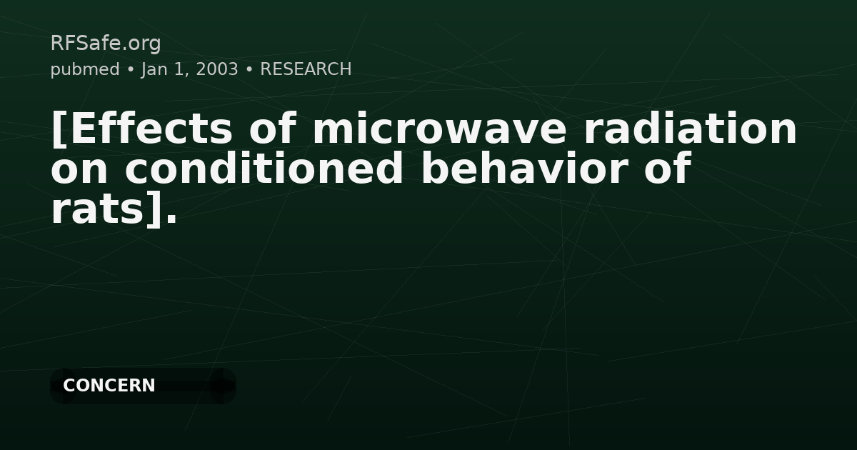[Effects of microwave radiation on conditioned behavior of rats].