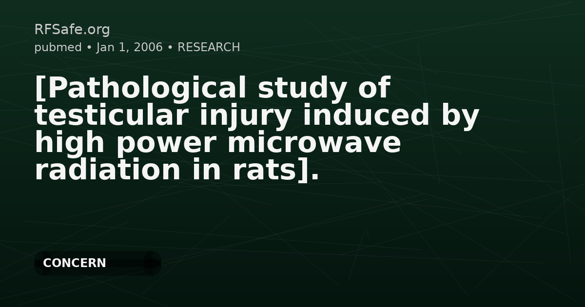 [Pathological study of testicular injury induced by high power microwave radiation in rats].