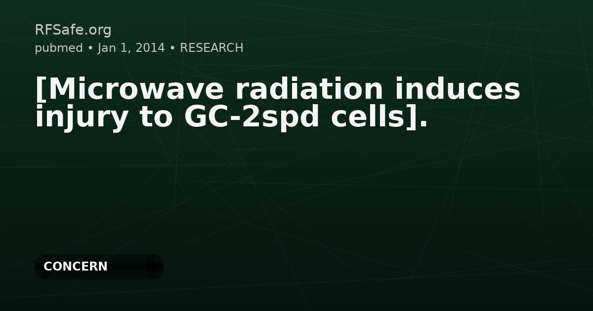 [Microwave radiation induces injury to GC-2spd cells].