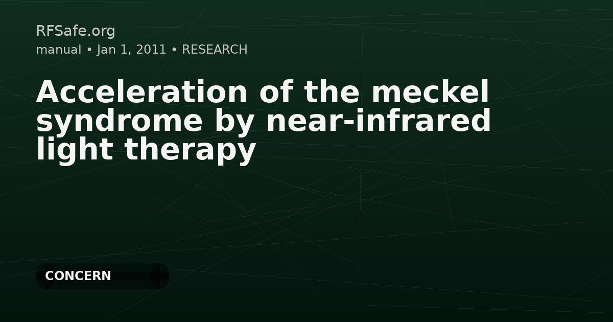 Acceleration of the meckel syndrome by near-infrared light therapy
