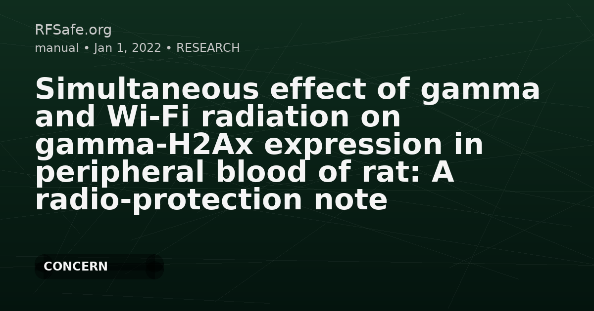 Simultaneous effect of gamma and Wi-Fi radiation on gamma-H2Ax expression in peripheral blood of rat: A radio-protection note