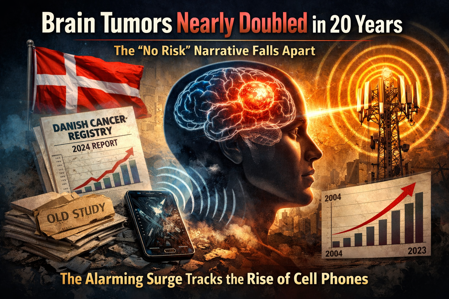 New Danish Cancer Data Just Blew Up the “No Risk” Narrative: Brain Tumors Nearly Doubled in 20 Years — And the Old Excuses No Longer Work