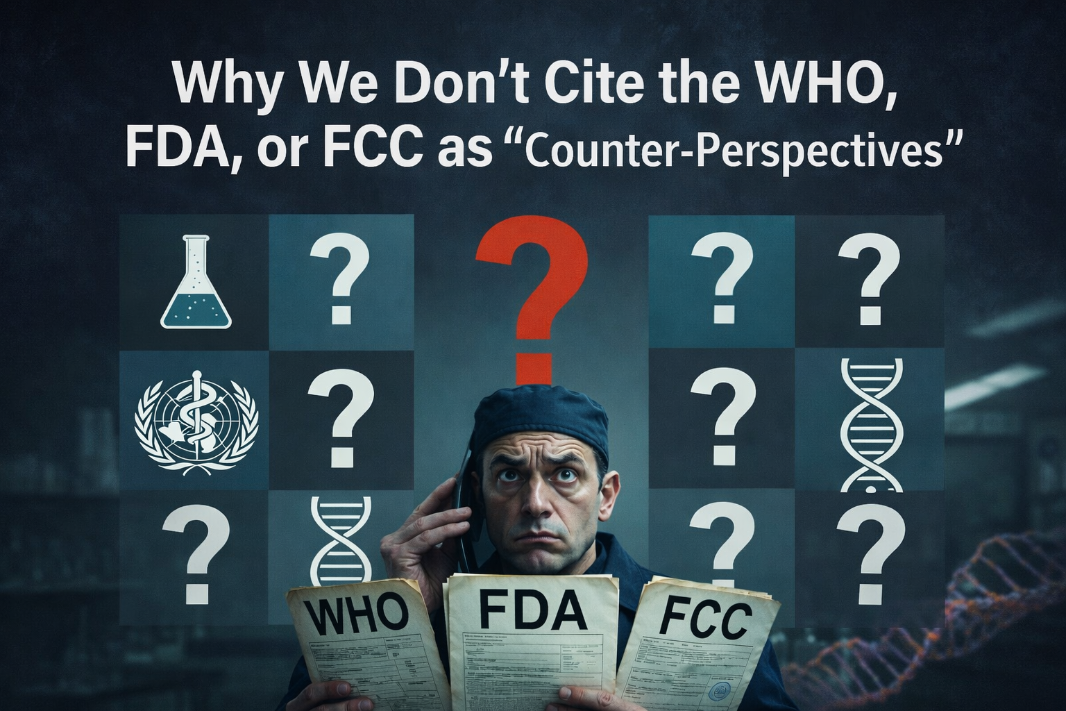 Why We Don’t Cite the WHO, FDA, or FCC as “Counter-Perspectives”