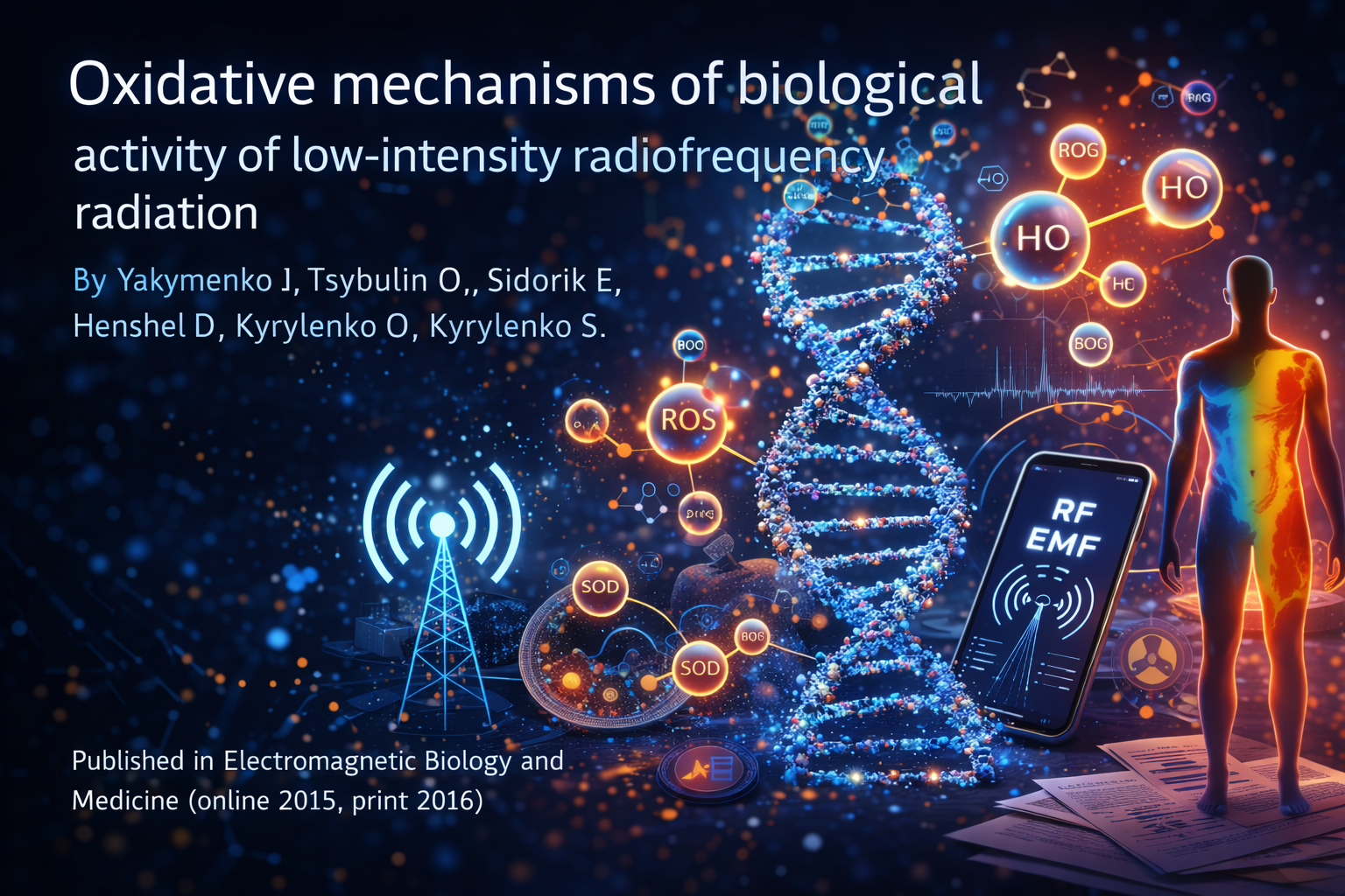 Oxidative mechanisms of biological activity of low-intensity radiofrequency radiation