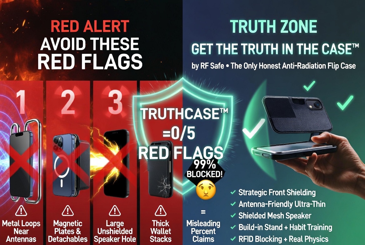 The TruthCase™ (aka QuantaCase®) by RF Safe is positioned as the only truly honest anti-radiation phone case in a market full of hype, gimmicks, and potential pitfalls.